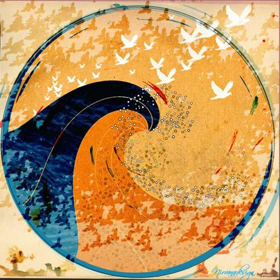Nirvanadesign, illustrierte Mandalas, Wave Mandala 1 Nirvanadesign, illustrierte Mandalas, Wave Mandala 1