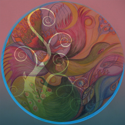 Nirvanadesign, illustrierte Mandalas, Garuda Mandala rot Nirvanadesign, illustrierte Mandalas, Garuda Mandala rot